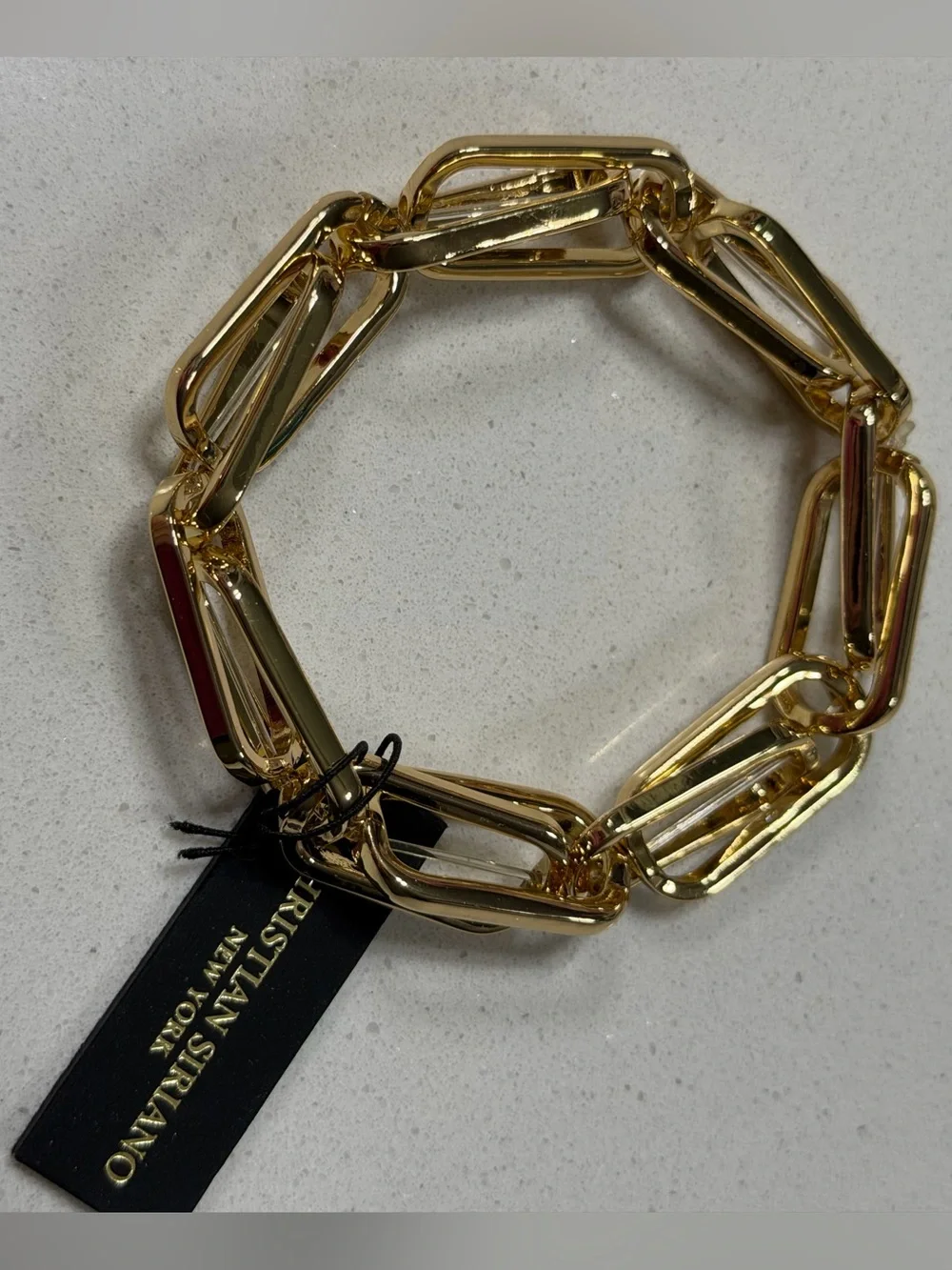 Christian Siriano Goldtone Link Stretch Bracelet